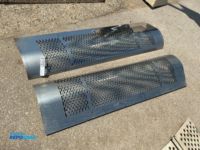 Lot 2-11121 - (2) Matching Chrome Exhaust Shields for Semi Trucks, approx. 64"x15.5"