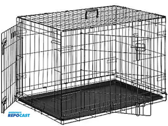 Lot 2-99083 - 18” foldable Black metal crate small model DC-18D-Black