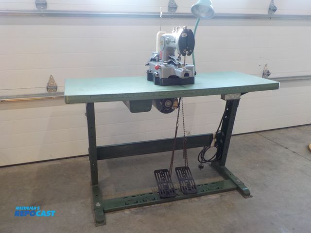 Lot 2-30264 - Commercial CHANDLER Tack Master sewing machine. AC 1/3HP motor. 115 volt power cord. Foot pedals. Se...