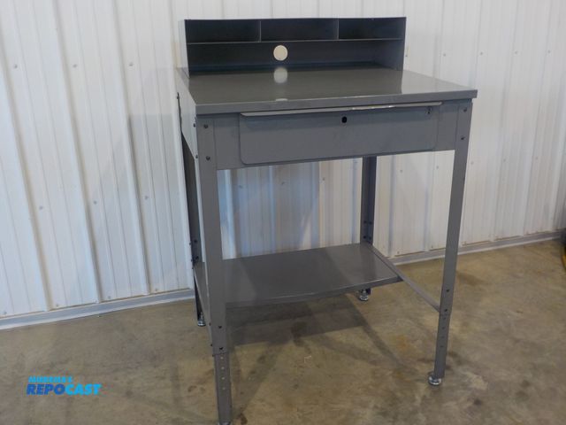 Lot 2-34214 - Industrial personal work station. One pull out drawer. Upper cubbies. Bottom shelf. Adjustable feet....