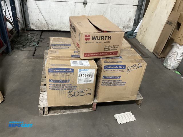 Lot 2-27421 - Lot of assorted protective clothing including: (4) boxes of Kimberly-Clark professional denim blue o...