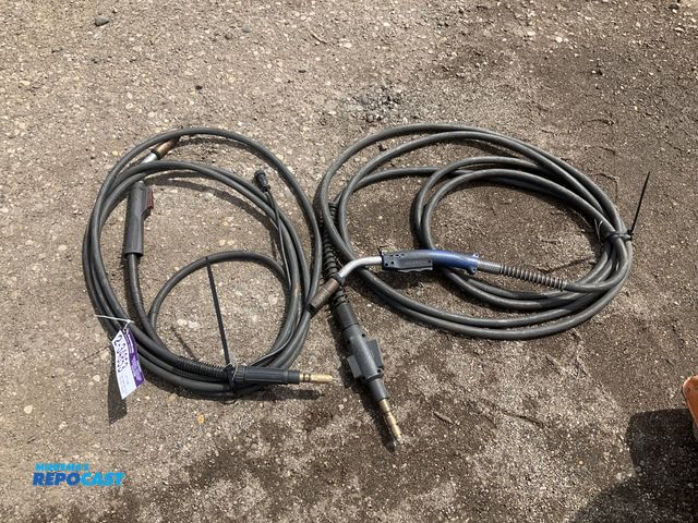 Lot 2-34853 - (2) MIG welder whips/stingers, one has a Master Weld gun and one has a Profax 25M gun, used
