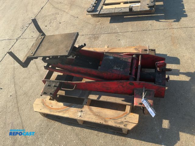 Lot 2-11185 - Used Heavy Duty Transmission Jack on Casters, missing pump handle and linkage for pump needs work, d...