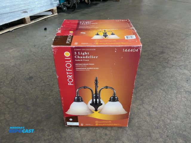 Lot 2-96532 - Portfolio 144404 Libbe Collection 3-Light Chandelier