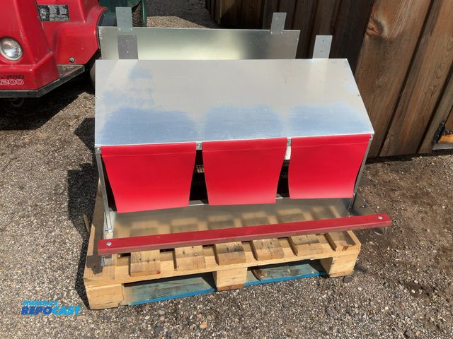 Lot 2-10076 - Galvanized Roll-Away Nesting Box. 27” x 36”.