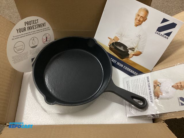 Lot 2-34394 - New 8” ZAKARIAN Cast Iron Skillet. Nonstick cast-iron cookware, no need to season, with nonstick coa...