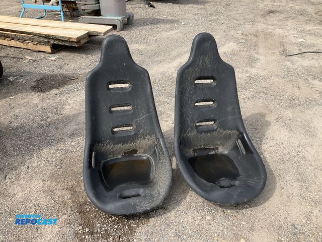 Lot 2-96122 - (2) black Plastic high-back Bucket Racing Seats