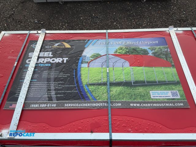Lot 2-21063 - New Chery Industrial Gold Mountain 12’ x 20’ Steel Carport, 2.15 Meter Eave Height, 2.85 Meter Ridge...