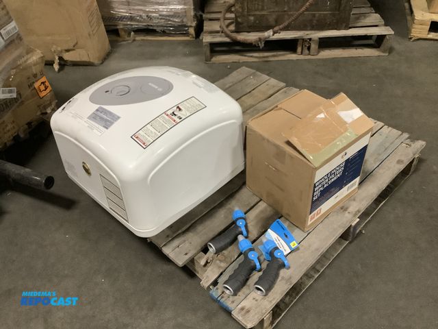 Lot 2-35923 - Household equipment including hose heads, Bosch mini tank water heater 120V, and a whole house water...