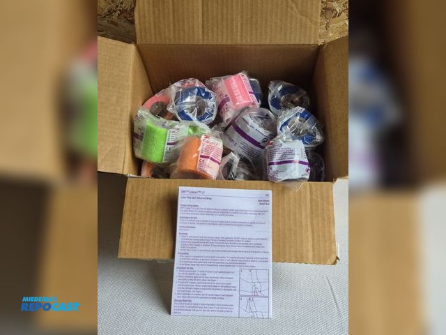 Lot 2-55553 - new box of 3M coban LF- latex free self adherent wrap. sports, support, or home use. made in USA