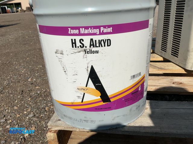 Lot 2-30315 - 5 Gallon Unopened Bucket of H.S. Alkyd Yellow Zone Marking Paint