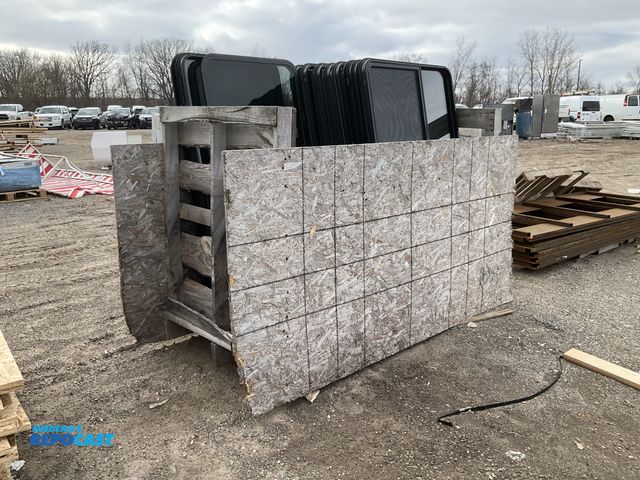 Lot 2-61966 - Skid lot of assorted sized large black RV windows