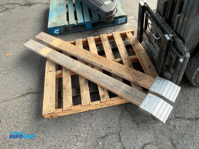 Lot 2-18263 - Set of (2) 78”x5.5” wooden loading ramps