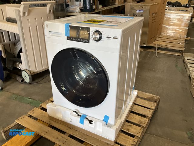 Lot 2-33244 - New GE GFQ14ESSN1WW Washer Dryer Steam washer and dryer machine