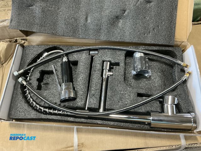 Lot 2-75568 - silver pot filler kitchen faucet