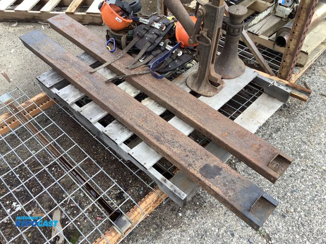 Lot 2-93418 - 76.25”x6”x2” Fork Extensions, Rusted