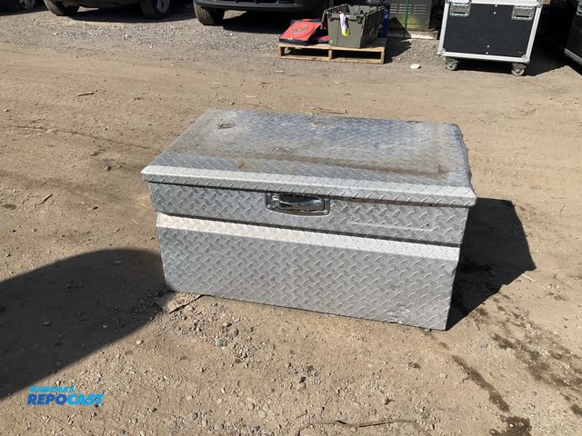 Lot 2-33345 - Heavy duty better built metal tool storage box approx. 36” x 25” x 20”