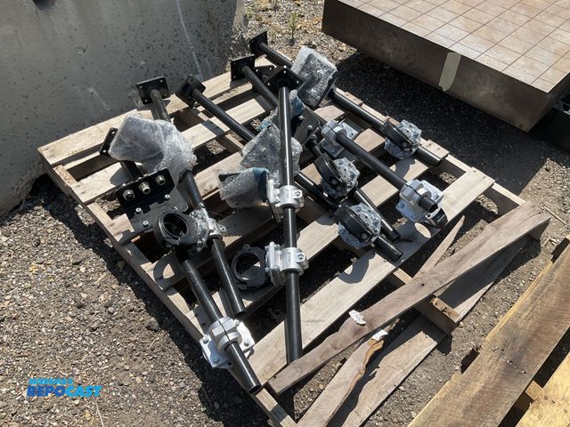Lot 2-31798 - Industrial components possibly trailer jack brackets or welding fixtures for fabrication