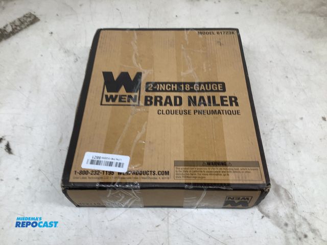 Lot 2-16227 - WEN 61723K 18-Gauge 3/8-Inch to 2-Inch Brad Nailer with Carrying Case and 2000 Nails