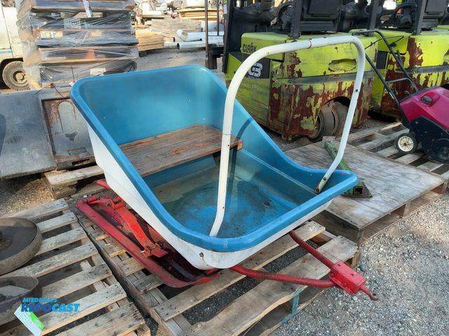 Lot 2-67506 - vintage snowbobile toboggan, has a removable bench seat, fiberglass body with a front grab bar