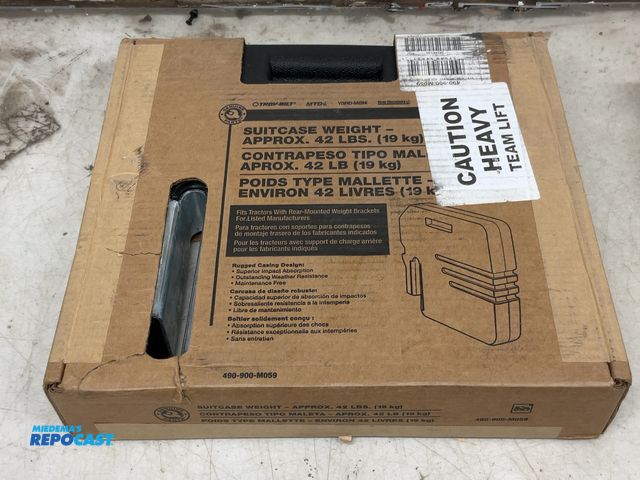 Lot 2-35374 - 42 lbs suit case weight for lawn tractors 490-900-M059