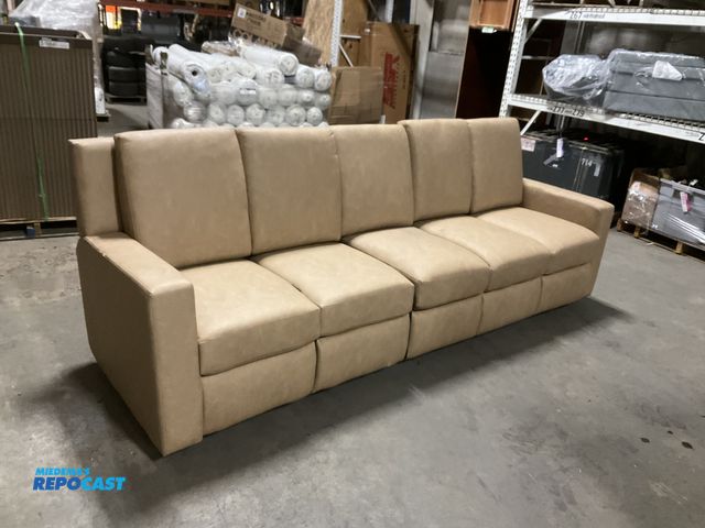 Lot 2-19643 - Tan Furniture Set Detachable couch 2 have pull out recliners and 3 have pull out bed