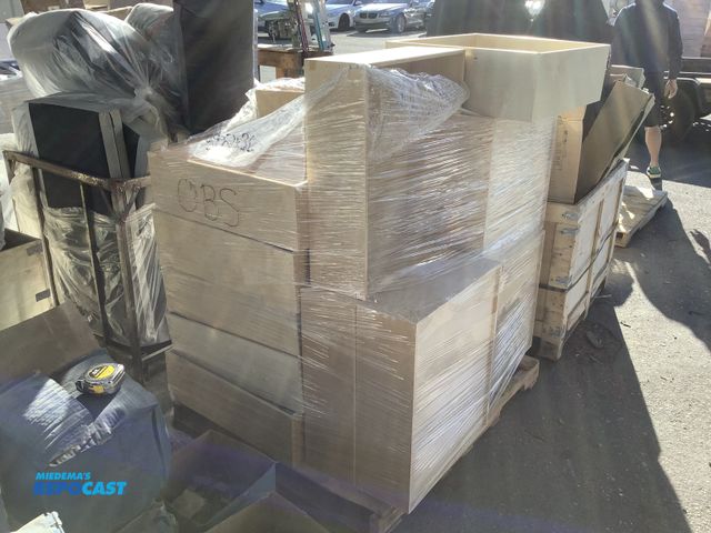 Lot 2-17433 - Skid Lot of 8” x 25-15/16” x 22” Wooden storage boxes that can be used for shelving