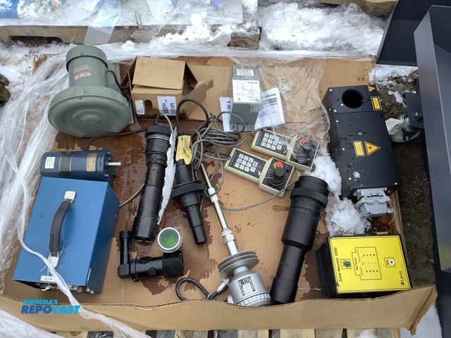 Lot 2-15668 - Skid Lot of Assorted Industrial Parts and Components Including Potted Distribution Transformer, Fuji...