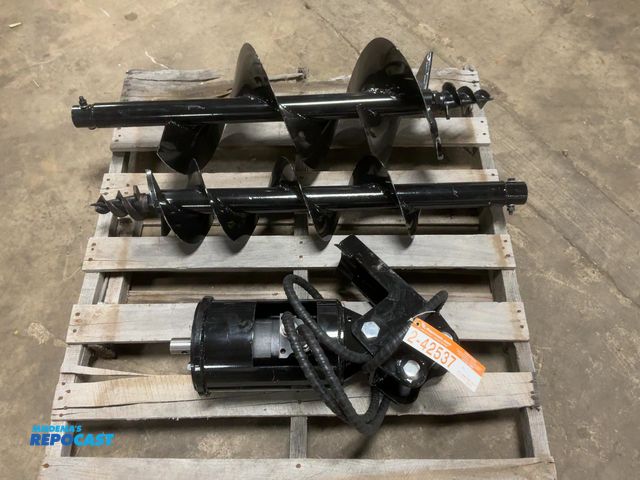 Lot 2-42537 - New SDLANCH Hydraulic Auger Attachment for Chinese Mini Excavators, 1-1/4” round drive, has hydrauli...