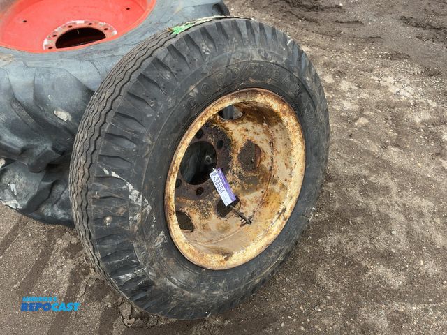 Lot 2-33584 - Unused Goodyear Size 8.25-20 Tire on Used Steel Dually 6-lug Bud Pilot Wheel