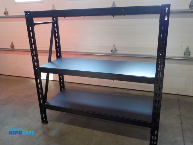 Lot 2-34142 - DeWalt three shelf storage rack. Adjustable. Poly shelves. 44" w x 18" d x 48" h