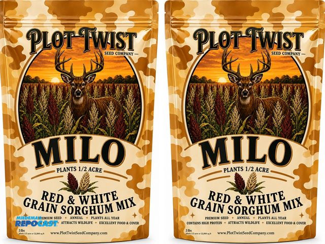 Lot 2-96860 - Box of (2) Plot Twist Seed Company – 1 Total Acre (6 lbs total) Milo/Sorghum Blend Food Plot Seed “B...