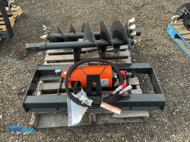 Lot 2-40784 - New Wolverine Hydraulic Auger Skid Steer Attachment, Model ADB-13-1218R, 15-20 GPM, Universal Quick ...