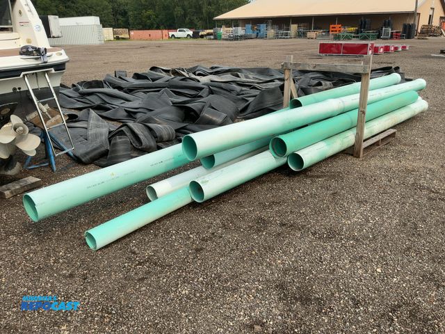 Lot 2-40169 - Approx. (11) Assorted Pieces of PVC Sewer Pipe, 6" and 8", longest piece is 25'