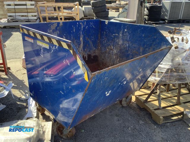 Lot 2-76663 - Heavy duty send dumping steel dump hopper H-150-MD approx. 49” x 47” x 46”
