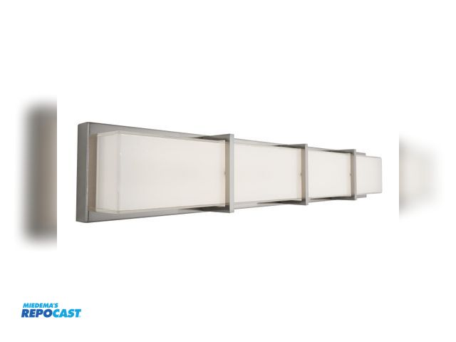 Lot 2-79843 - Artika TRK4SUB-N-ON Subway 35 in. 4-Light Stainless Steel LED Vanity Light Bar