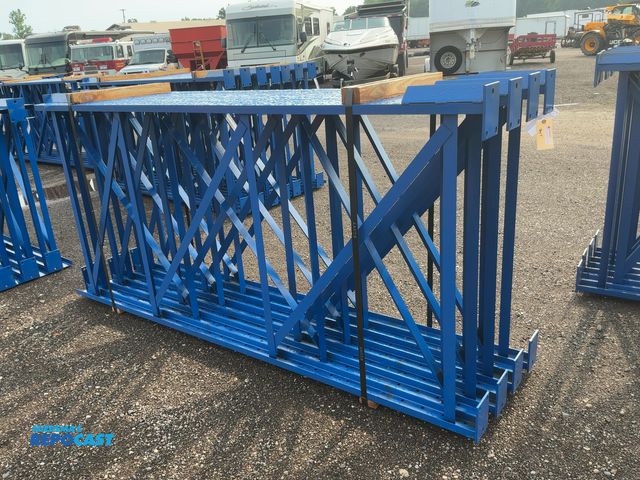 Lot 2-30580 - (7) New Unarco 54"x10' Tall Steel Heavy Duty Structural Pallet Racking Uprights, bolt together style...