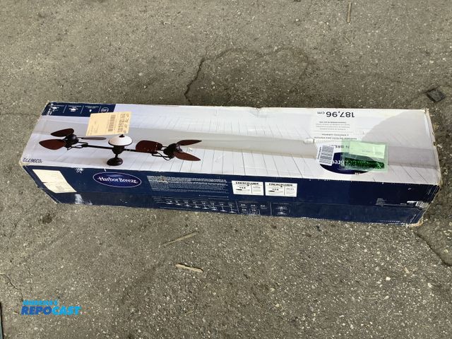 Lot 2-27207 - New harbor breeze twin breeze ll indoor / covered outdoor 73” ceiling fan #0396772