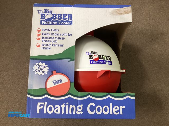 Lot 2-69931 - New The Big Bobber floating cooler. Cooler really floats, holds 12 cans with ice, insulated, built-i...