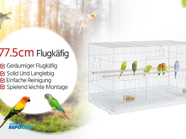Lot 2-19346 - Yaheetech Stackable Wide Bird Cage, Flight Cage with Perches for Parrots, Parakeets and Other Birds,...