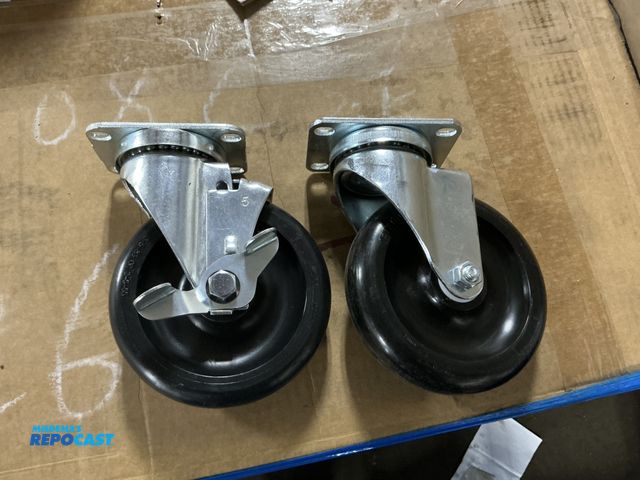 Lot 2-21235 - (12) New Colson swivel casters with brakes and (12) New Colson swivel casters with no brakes, 5” x 1...