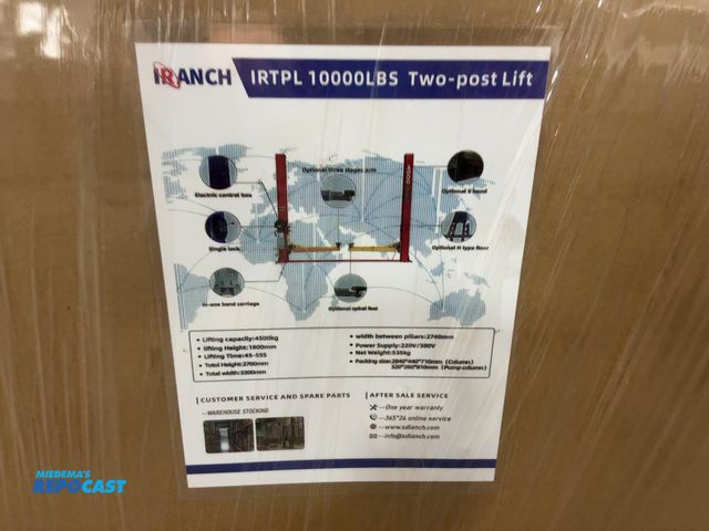 Lot 2-21918 - New SDLANCH Model IRTPL Two Post Lift, 4500 KG Lifting Capacity, 1800mm Lifting Height, 220/380 Volt...