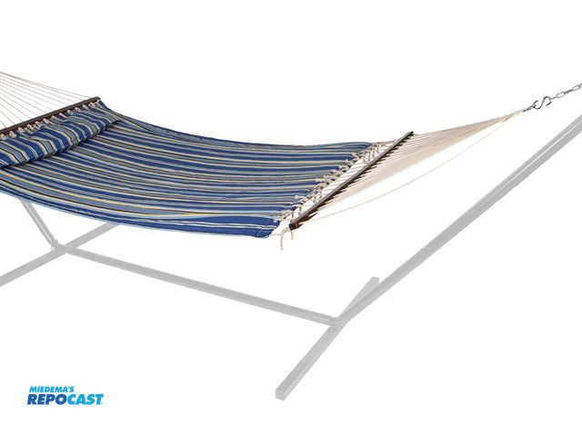Lot 2-93829 - Sunset quilted double padded hammock 79”x55” (stand not included)