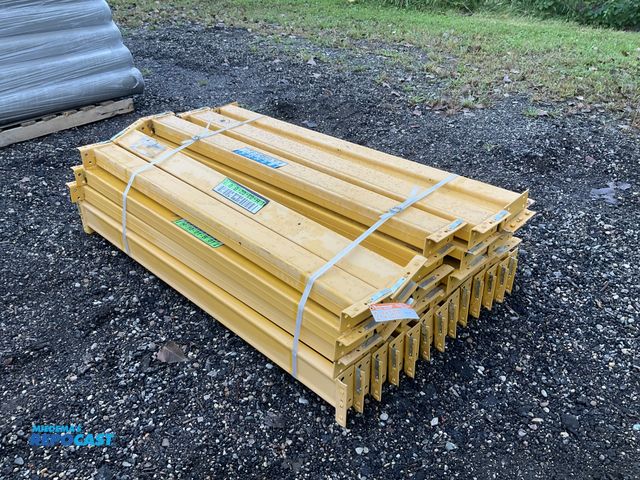 Lot 2-41205 - (34) 5’ x 4-1/2” crossbeams for tear drop pallet racking, used