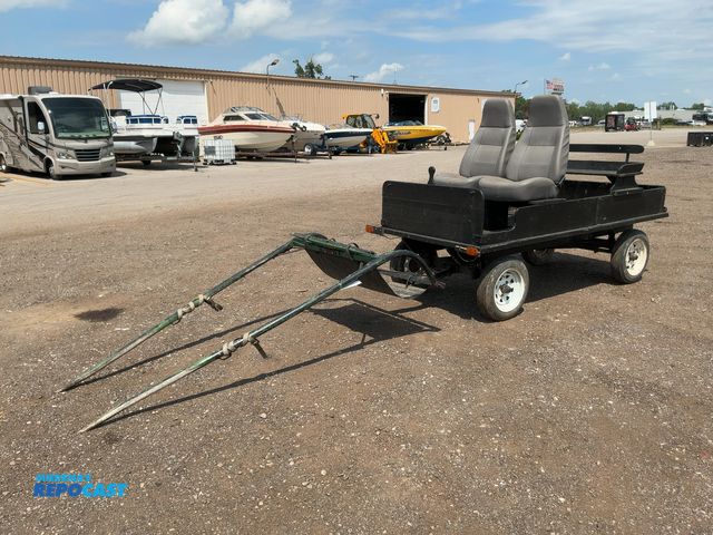Lot 2-34349 - Horse Drawn Wagon, 4.80-12 Size Tires, Two Vinyl Bucket Seats (have small holes), Rear Wood Bench Se...