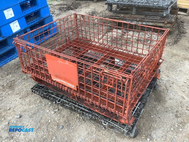 Lot 2-35868 - (2) Metal Wire Collapsible Storage Crates