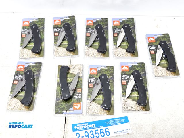 Lot 2-93566 - lot of new folding pocket knives.