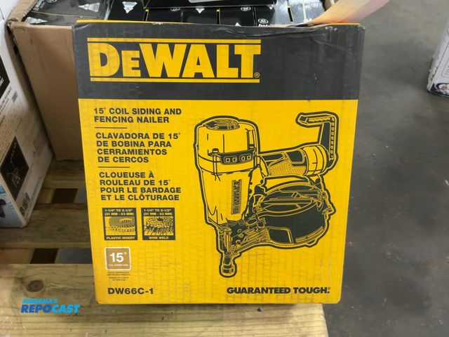 Lot 2-21952 - New Dewalt 15 Degree Coil Siding and Fencing Nailer, DW66C-1