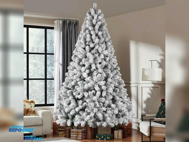 Lot 2-65793 - (1) New 9' Pre-lit White Christmas Tree (complete)