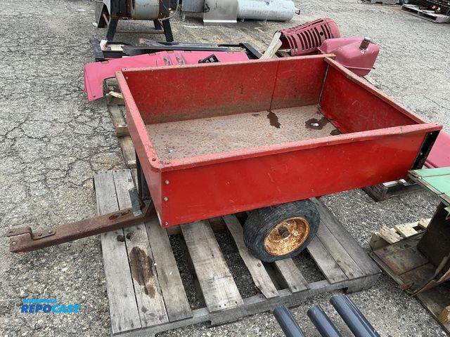 Lot 2-61987 - Agri-Fab 10 cubic foot metal wagon, can pull behind mowers